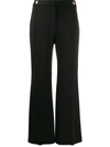 Givenchy Braid Cropped Flared Trousers In Black