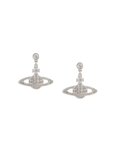 Vivienne Westwood Bas Relief Drop Earrings In Silver