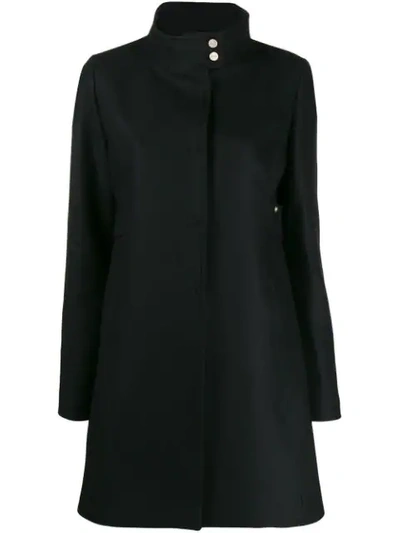 Liu •jo Single-breasted Midi Coat In Black