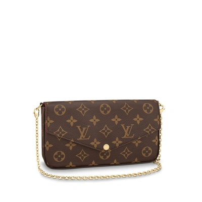 Pre-owned Louis Vuitton Pochette Felicie Monogram (without Accessories)  Fuchsia Lining | ModeSens