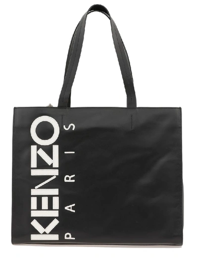 Kenzo Logo Shopper In Black