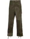 Engineered Garments Boxy Fit Textured Trousers In Green