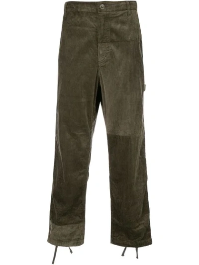 Engineered Garments Boxy Fit Textured Trousers In Green