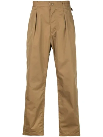 Engineered Garments Boxy Fit Cropped Trousers In Neutrals