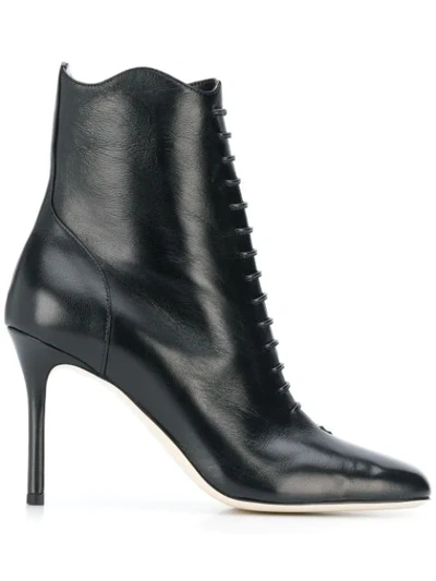 Francesca Bellavita Lace-up Boots In Black