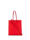 Medea Rectangular Shaped Tote In Red