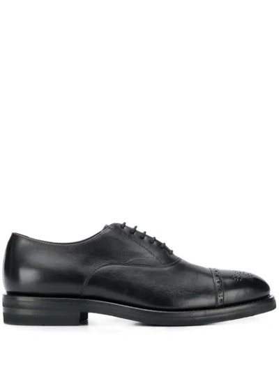 Henderson Baracco Perforated Lace-up Shoes In Black