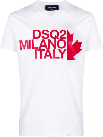 Dsquared2 Dsq2 Logo Print T-shirt In White