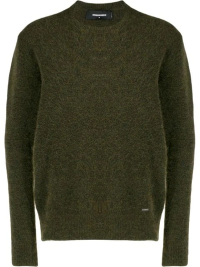 Dsquared2 Round Neck Jumper In Green