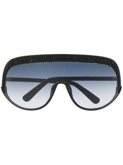 Jimmy Choo Oversized Sunglasses In 黑色