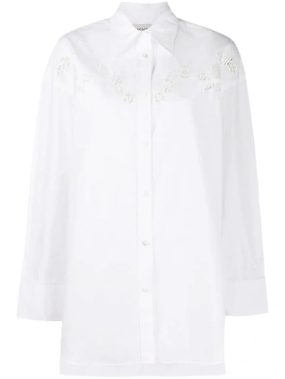 Coach Floral Embroidered Shirt In White