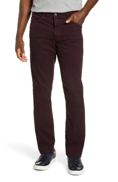 Ag Graduate Slim Straight-fit Jeans In Boysenberry