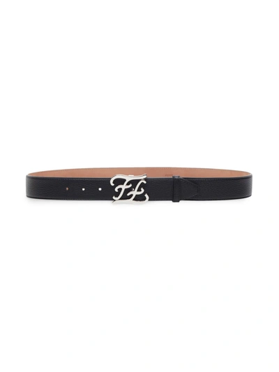 Fendi Karligraphy Buckle Belt In Black