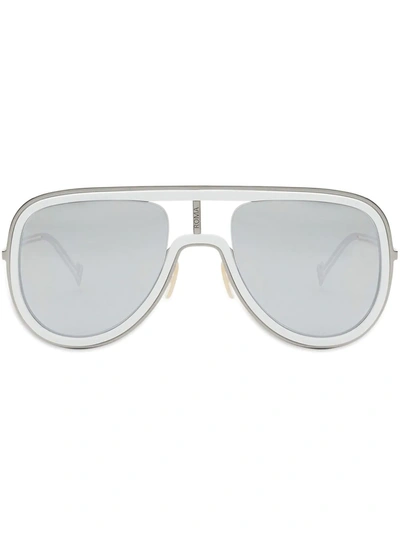 Fendi Futuristic  Sunglasses In White