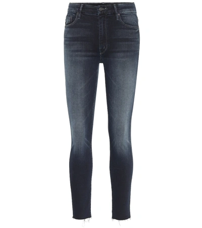 Mother Looker High-rise Skinny Jeans In Blue