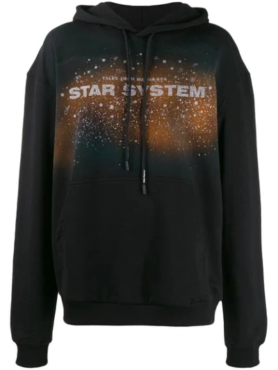 Mauna Kea Star System Jersey Sweatshirt Hoodie In Black