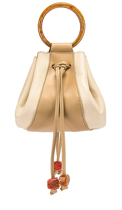 Ulla Johnson Palma Mini Leather Bucket Bag In Bone