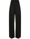 Jw Anderson High-rise Wool-twill Wide-leg Trousers In Black