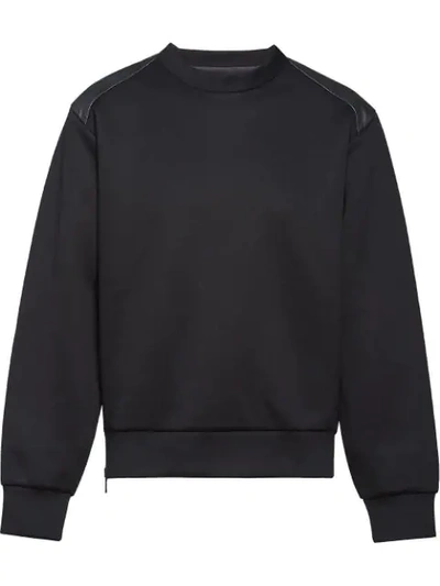Prada Boxy Fit Sweatshirt In F0806 Black/black