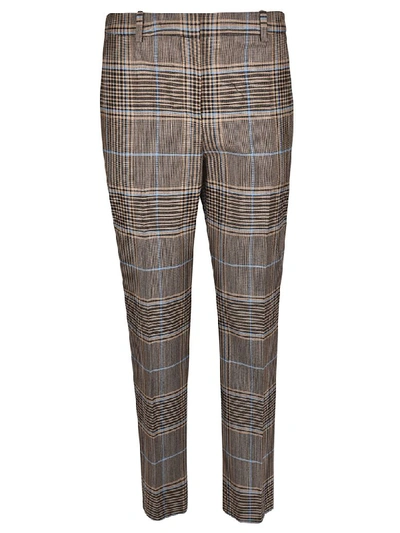 Givenchy Checked Trousers In Beige/blu