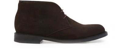 Jm Weston Chukka Lace-up Ankle Boots In Marron Cafe