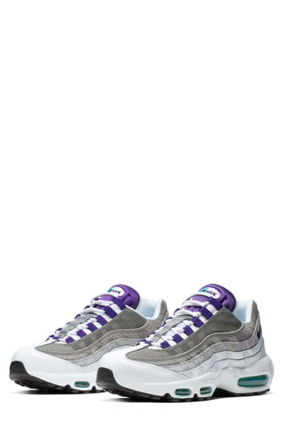 Nike Air Max 95 Lv8 Trainers In White/ Court Purple/ Green