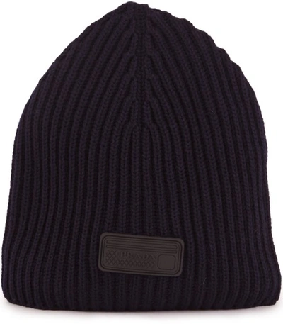 Prada Wool Hat In Blue