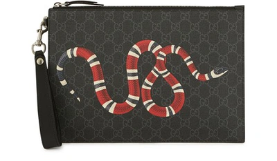 Gucci Gg Kingsnake Tablet Cover In Black