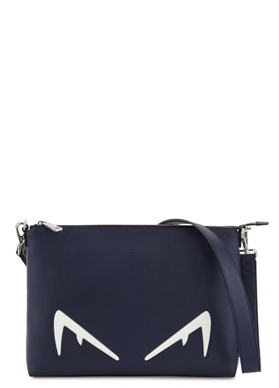 Fendi Diabolic Messenger Bag In Blu Bianco