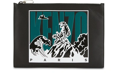 Kenzo Large Clutch Bag In Black