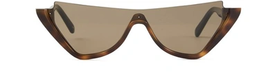 Courrèges Mask Sunglasses In Ecaille Jaune Jfm3008