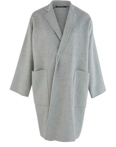 Sofie D'hoore Cashmere Wool Coat In Grey Melange