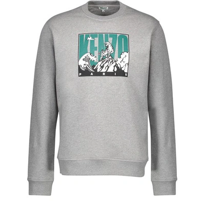 Kenzo Mountain Sweatshirt In Pearl Grey