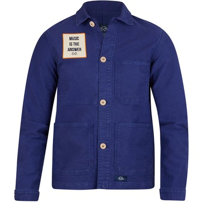 Bleu De Paname Counter Jacket With Patch In Blue