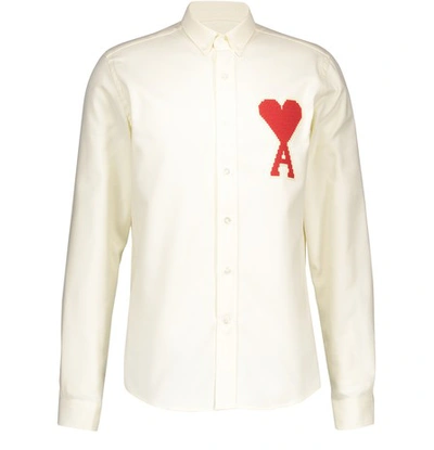 Ami Alexandre Mattiussi Heart Shirt In Blanc