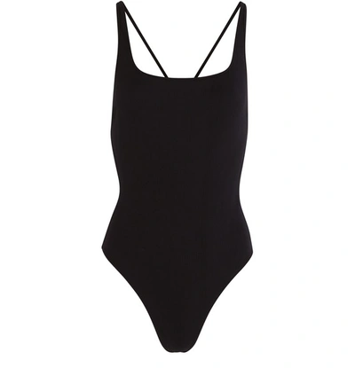 Ganni One-piece Swimming Costume In Black