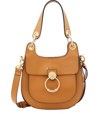 Chloé Tess Shoulder Bag In Autumnal Brown