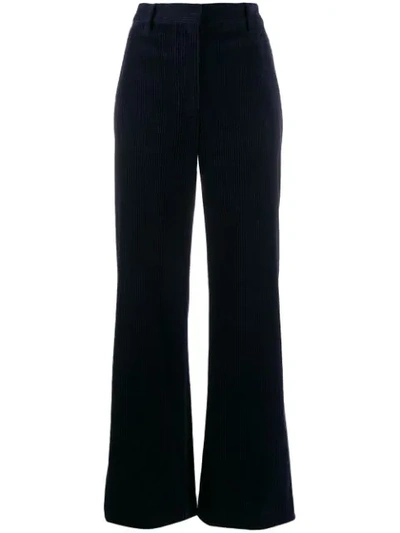 Coach Corduroy Palazzo Trousers In Blue