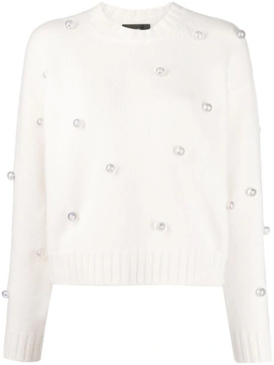 Alanui Embellished Wool & Cashmere Knit Sweater In Neutrals