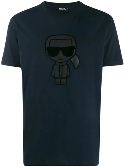 Karl Lagerfeld Ikonik Print T-shirt In Blue