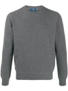 Barba Napoli Rib-trimmed Cashmere Jumper In Grey