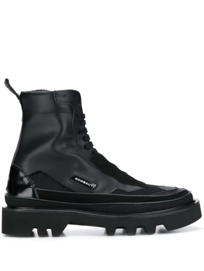 Rombaut Vegan Leather Lace-up Boots In Black