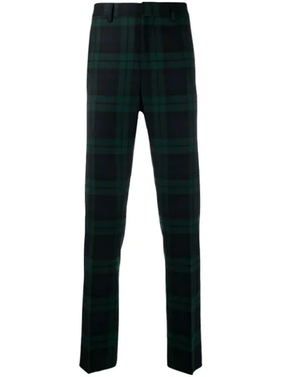 Golden Goose Ryuu Tartan Check Trousers In Green