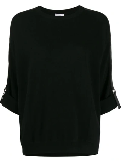 Brunello Cucinelli Slim-fit Sweater In Black