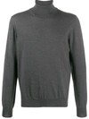 Barba Napoli Knitted Roll Neck In Grey