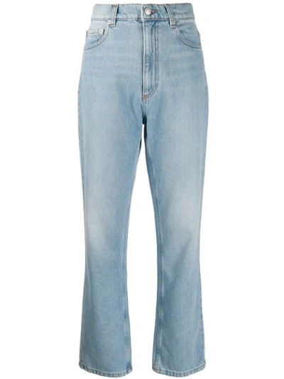 Magda Butrym Cropped Denim Jeans In Blue