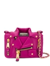 Moschino 'biker' Schultertasche In 0219 Fuxia