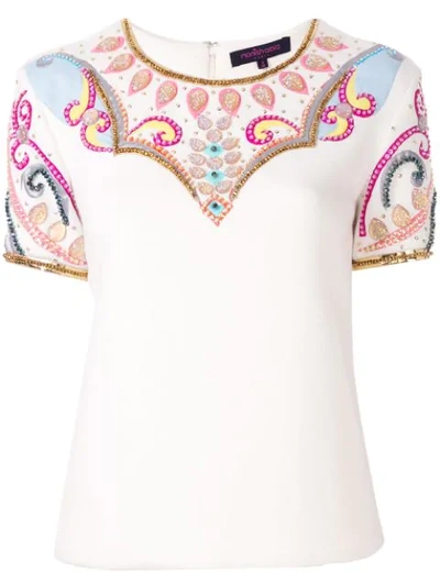 Manish Arora Stud-embellished T-shirt In White