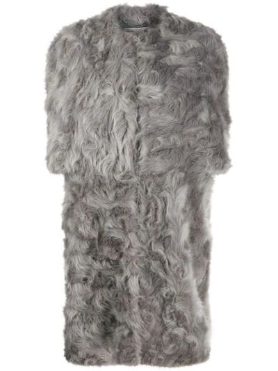 Stella Mccartney Fur Free Fur Shaggy Coat In 1406 Shaggy Grey