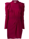 Isabel Marant Étoile Ruched Waistband Dress In 40ry Raspberry